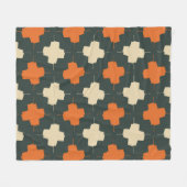 Seamless pattern with bright geometric elements on フリースブランケット (正面(横))