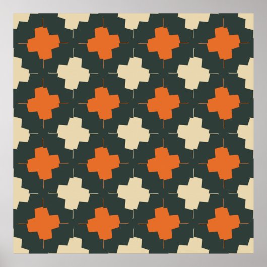 Seamless pattern with bright geometric elements on ポスター (正面)