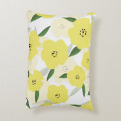 Seamless pattern with bright yellow flowers backgr アクセントクッション (裏面(縦))