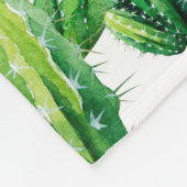 Seamless pattern with cacti watercolor. Cactus ill フリースブランケット (角)