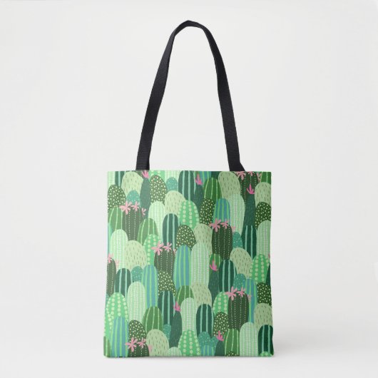 Seamless pattern with cactus トートバッグ (正面)