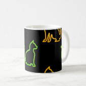 Seamless pattern with catsabstract,animal,art,arti コーヒーマグカップ (正面右)