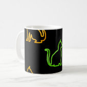 Seamless pattern with catsabstract,animal,art,arti コーヒーマグカップ (正面左)