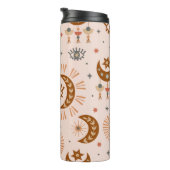 seamless pattern with celestial eye, moon, sun タンブラー (回転右)