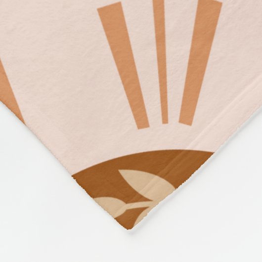 seamless pattern with celestial eye, moon, sun フリースブランケット (角)