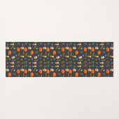 Seamless pattern with chess pieces, books, dice ヨガマット (裏面(横))