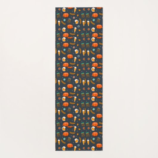 Seamless pattern with chess pieces, books, dice ヨガマット (裏面)