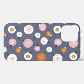 Seamless pattern with Christmas balls on a dark ba Case-Mate iPhoneケース (裏面 (横))