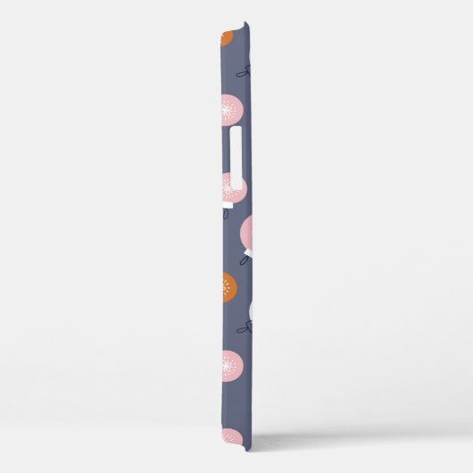 Seamless pattern with Christmas balls on a dark ba Case-Mate iPhoneケース (裏面 / 右)