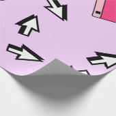 Seamless pattern with colorful floppy disk in vapo ラッピングペーパー (角)