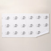 Seamless Pattern with Cute Hand-Drawn Angels – Vec バスタオル (バスタオル)