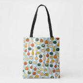 Seamless pattern with different hand drawn squashe トートバッグ (正面)
