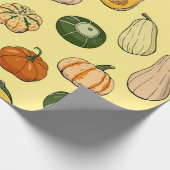 Seamless pattern with different hand drawn squashe ラッピングペーパー (角)