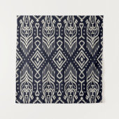 Seamless pattern with embroidery. Ikat Fabric. Eth タペストリー (正面)