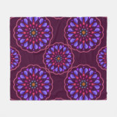 Seamless pattern with ethnic mandala art ornament. フリースブランケット (正面(横))