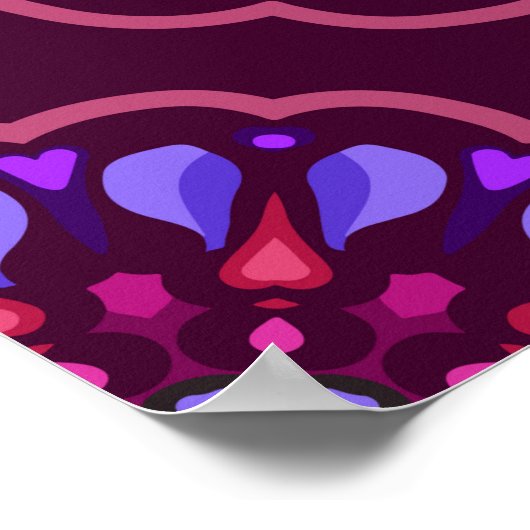 Seamless pattern with ethnic mandala art ornament. ポスター (角)