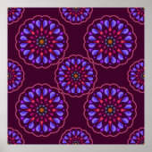 Seamless pattern with ethnic mandala art ornament. ポスター (正面)