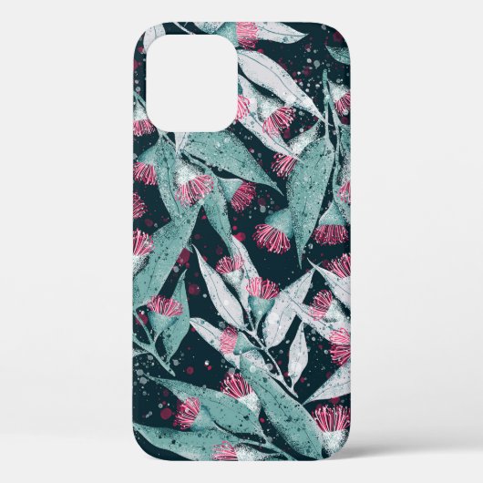 Seamless pattern with eucalyptus leaves and flower Case-Mate iPhoneケース (裏面)