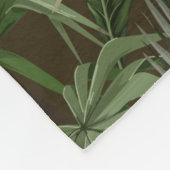 Seamless pattern with flamingo and tropical leaves フリースブランケット (角)