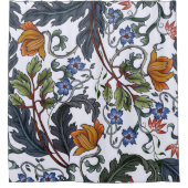 Seamless pattern with flowers in art deco style. M シャワーカーテン (正面)