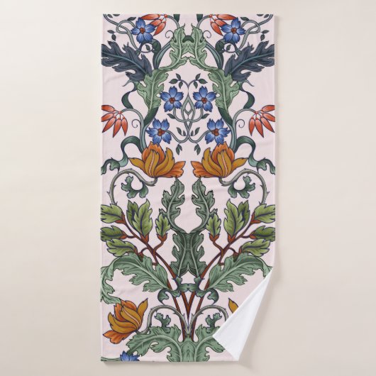 Seamless pattern with flowers in art deco style. M バスタオル (バスタオル)
