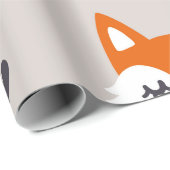 Seamless pattern with fox faces. Hand drawn repeat ラッピングペーパー (ロールコーナー)