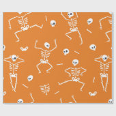 Seamless pattern with funny Halloween skeletons in ラッピングペーパー (フラット)