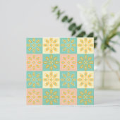 Seamless pattern with geometric floral motifs サンキューカード (スタンド正面)