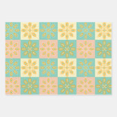 Seamless pattern with geometric floral motifs ラッピングペーパーシート (正面)