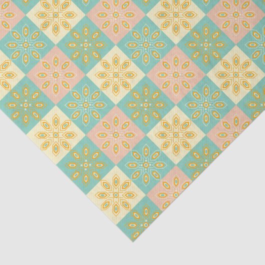 Seamless pattern with geometric floral motifs 薄葉紙 (詳細)