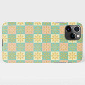 Seamless pattern with geometric floral motifs iPhoneケース (裏面横)