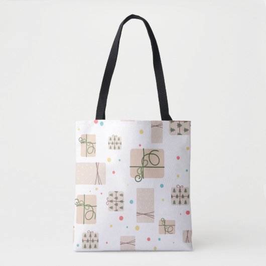 Seamless pattern with gift boxes. Gifts Packed in トートバッグ (正面)