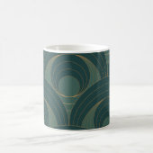 Seamless pattern with golden and green circles on  コーヒーマグカップ (中央)