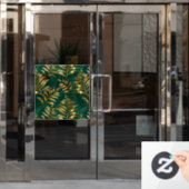 Seamless pattern with golden ferns ウィンドウサイン (オフィスドア)