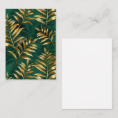 Seamless pattern with golden ferns エンクロージャーカード (正面/裏面)