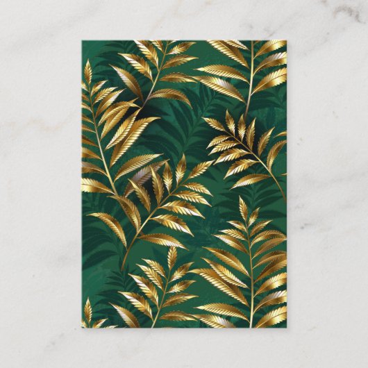 Seamless pattern with golden ferns エンクロージャーカード (正面)