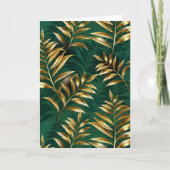 Seamless pattern with golden ferns カード (正面)