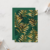 Seamless pattern with golden ferns カード (正面/裏面インサイチュ)