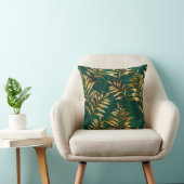 Seamless pattern with golden ferns クッション (椅子)