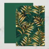 Seamless pattern with golden ferns シーズンカード (正面/裏面)