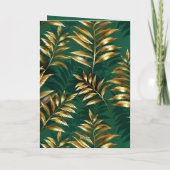 Seamless pattern with golden ferns シーズンカード (裏面)