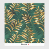 Seamless pattern with golden ferns シール (シート)