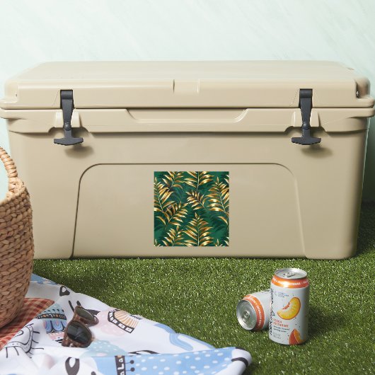 Seamless pattern with golden ferns シール (クーラー)