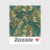Seamless pattern with golden ferns シール (シート)