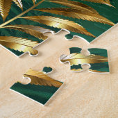 Seamless pattern with golden ferns ジグソーパズル (側面)