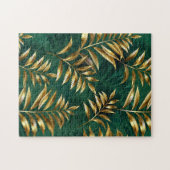 Seamless pattern with golden ferns ジグソーパズル (横)