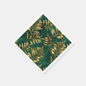 Seamless pattern with golden ferns スタンダードカクテルナプキン (角)