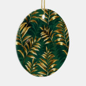 Seamless pattern with golden ferns セラミックオーナメント (右)