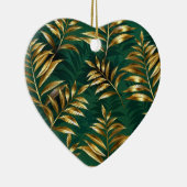 Seamless pattern with golden ferns セラミックオーナメント (右)