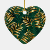 Seamless pattern with golden ferns セラミックオーナメント (裏面)